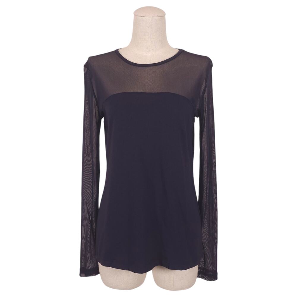 Anatomie Budah Mesh Pima Cotton Navy Blue Sz Medium
